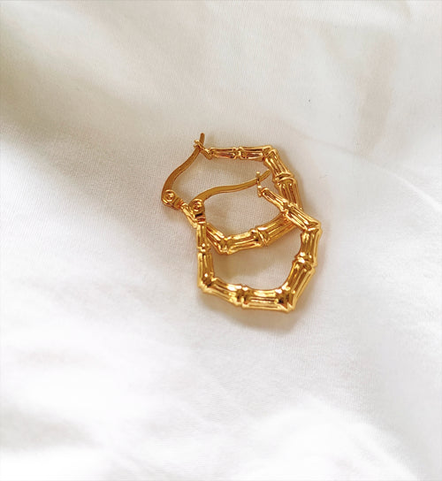 Bamboo Luxe Hoops daily wear jewelry