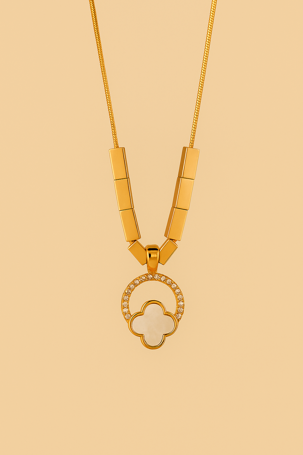 Clover Embrace Pendant Gold affordable hypoallergenic jewelry