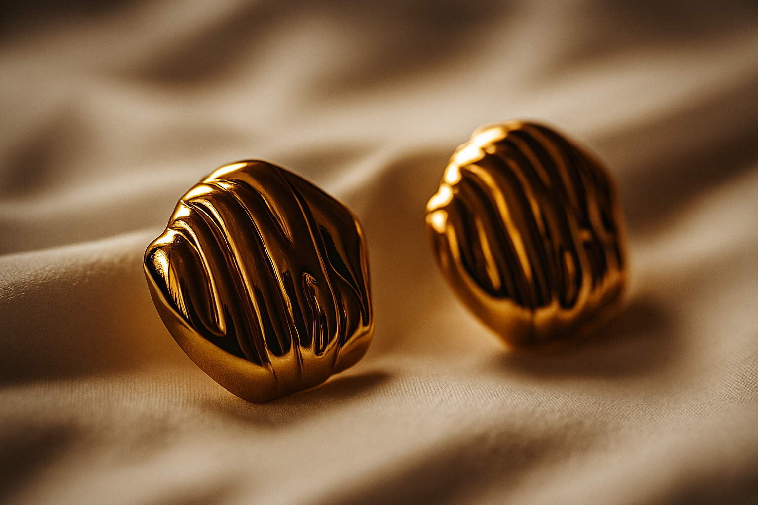 Molten Drape Studs premium earrings