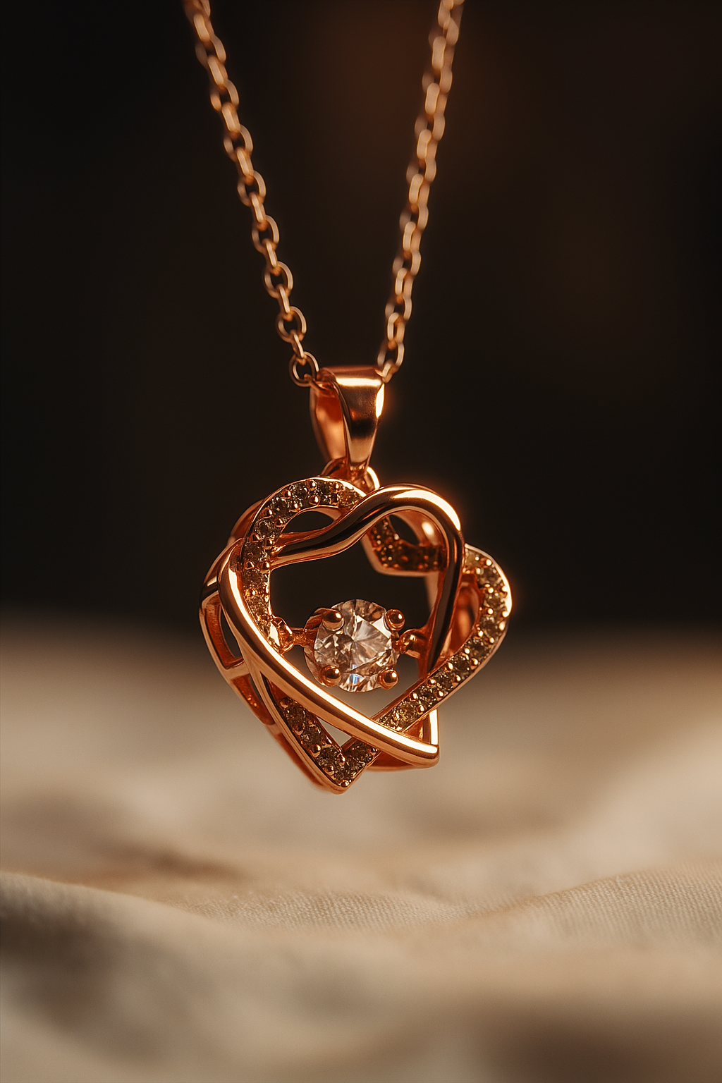 Rosé Embrace Pendant office wear jewelry